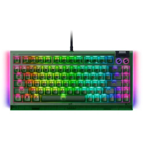 Клавиатура Razer BlackWidow V4 75% Phantom Green ENG/UA, Black (RZ03-05003300-R3M1) - Фото 4 Клавиатура Razer BlackWidow V4 75% Phantom Green ENG/UA, Black (RZ03-05003300-R3M1) - изображение 4