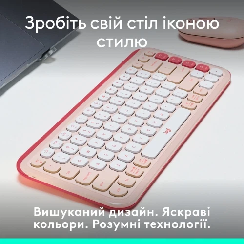 Клавиатура Logitech Pop Icon Keys, Rose (920-013073) - Фото 6 Клавиатура Logitech Pop Icon Keys, Rose (920-013073) - изображение 6