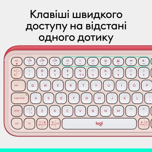 Клавиатура Logitech Pop Icon Keys, Rose (920-013073) - Фото 8 Клавиатура Logitech Pop Icon Keys, Rose (920-013073) - изображение 8