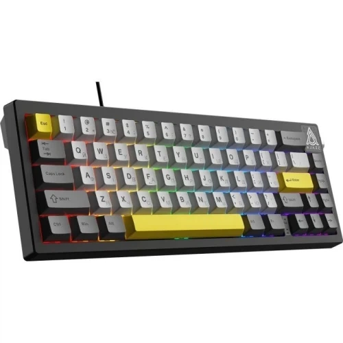 Клавіатура Ajazz AK650, Gray/White/Yellow (AK650-MY-GWY) - Фото 3 Клавіатура Ajazz AK650, Gray/White/Yellow (AK650-MY-GWY) - зображення 3