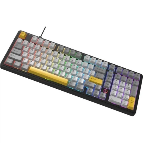 Клавіатура Ajazz AK870 MAX, Black/Gray/Yellow (AK980-MAX-M-BGY) - Фото 4 Клавіатура Ajazz AK870 MAX, Black/Gray/Yellow (AK980-MAX-M-BGY) - зображення 4
