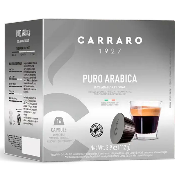 Кофе в капсулах Carraro Puro Arabica Dolce Gusto - Фото 1 Кофе в капсулах Carraro Puro Arabica Dolce Gusto - изображение 1