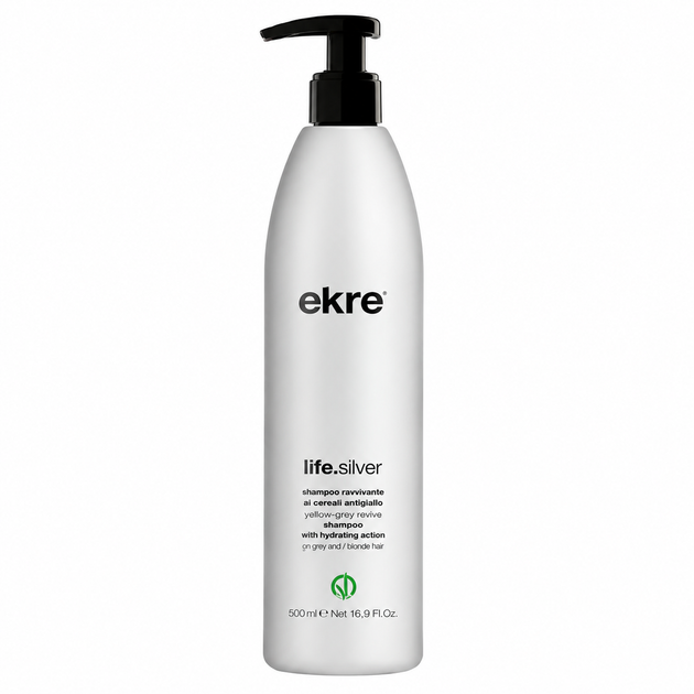 Шампунь антижелтый для волос EKRE Life.Silver Shampoo 500 мл - Фото 1 Шампунь антижелтый для волос EKRE Life.Silver Shampoo 500 мл - изображение 1