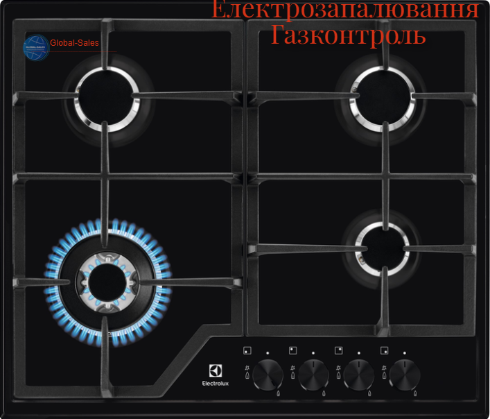 Варильна поверхня газова ELECTROLUX KGS6436K - Фото 1 Варильна поверхня газова ELECTROLUX KGS6436K - изображение 1