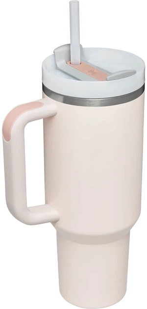 Термокружка Stanley Quencher H2.O FlowState™ Tumbler з трубочкою і ручкою 1.18 л Світло рожева - зображення 2