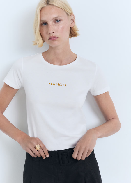 Футболка из хлопка Mango размер XL - Фото 1 Футболка из хлопка Mango размер XL - изображение 1