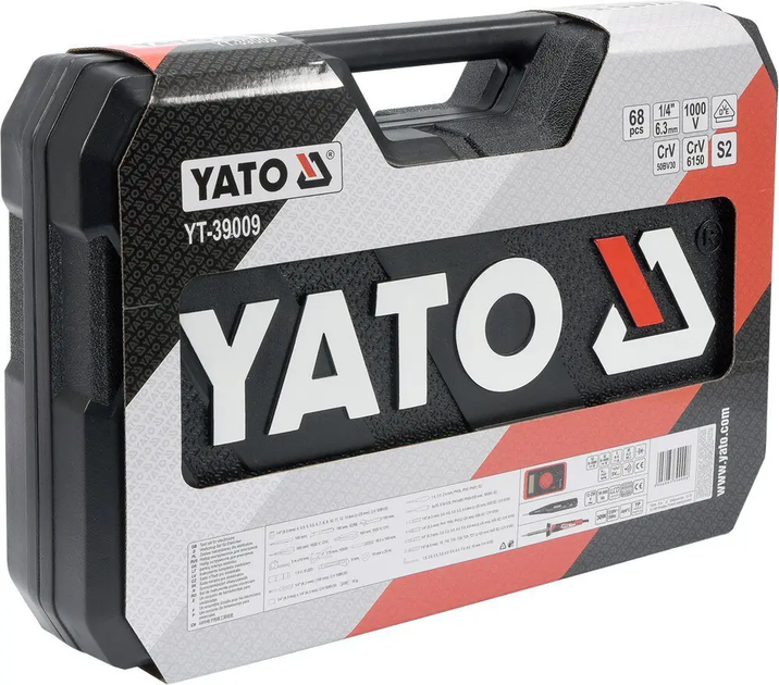 Набір інструментів для електриків 68 пр. Yato YT-39009 - зображення 4