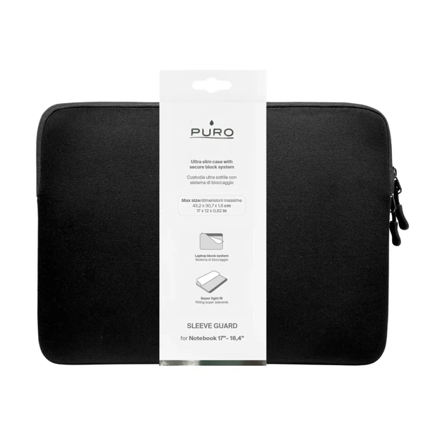 Чехол Puro Slim Guard Sleeve Bag Neoprene 17-18'' Black (8018417501371) - изображение 2