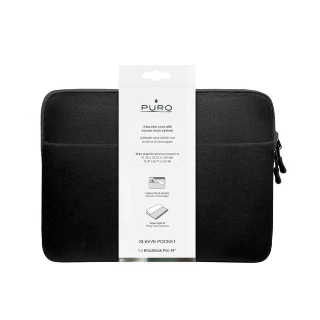Чехол Puro Slim Pocket Sleeve Bag Neoprene 14'' Black (8018417495106) - изображение 2