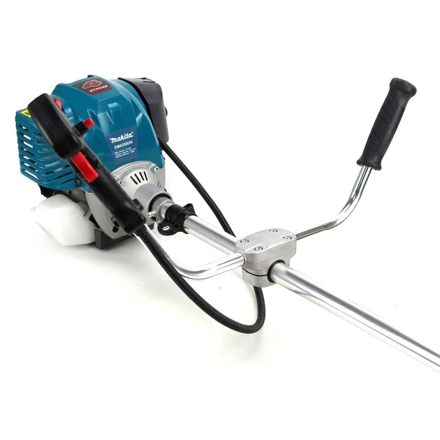 Бензокоса 4-тактна Makita EM4350 з потужним бензиновим двигуном тример бензиновий з антивібраційною системою та велосипедною рукояткою мотокоса для косіння густої трави та бур’янів потужний бензотример 5,2 кВт - зображення 6
