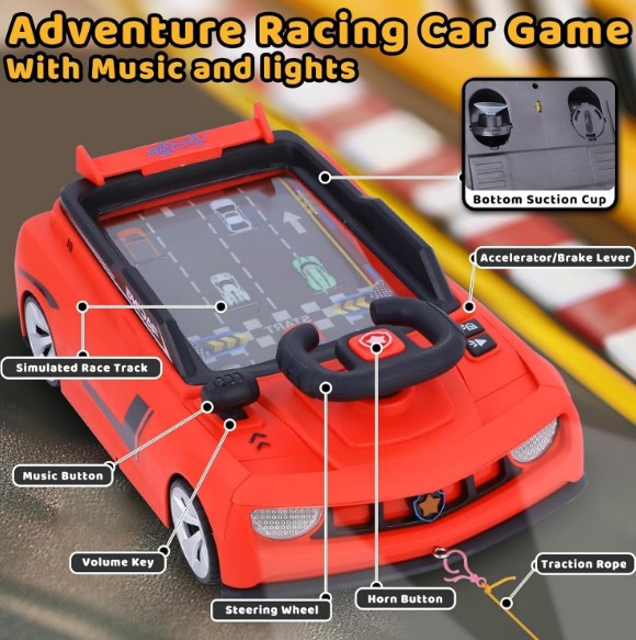 Симулятор водіння Adventure Racing Car дитячий, ігровий, перегоновий, червоний (Axm15970/1) - зображення 2