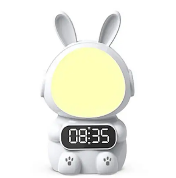 Часы детские с будильником Кролик Rabbit clock with LIGHT белый (2127637) - Фото 2 Часы детские с будильником Кролик Rabbit clock with LIGHT белый (2127637) - изображение 2