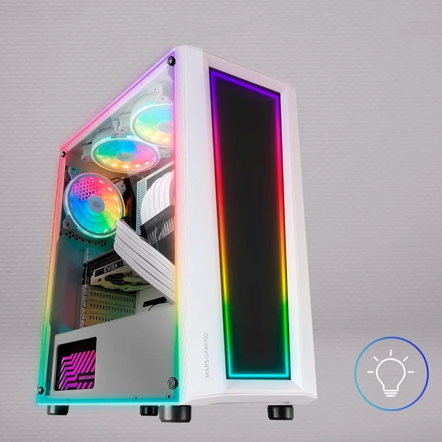 Корпус для ПК Mars Gaming MC-ART White / без БП / Белый (102067243) - изображение 2