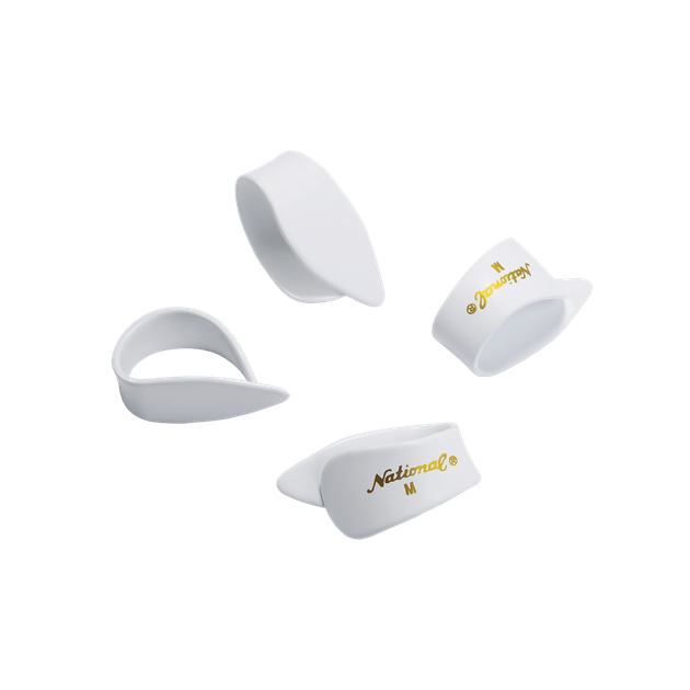 Набор медиаторов D'Addario National Finger Picks - White Celluloid Large 4 Pack - изображение 3