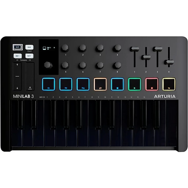 MIDI-клавиатура Arturia MiniLab 3 Deep Black + Arturia Analog Lab V - изображение 2