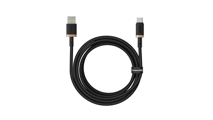 Кабель Baseus Dura Series Fast Charging Cable 60W USB 2.0 - USB Type-C Gold Black 1m - зображення 3