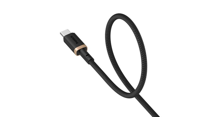 Кабель Baseus Dura Series Fast Charging Cable 60W USB 2.0 - USB Type-C Gold Black 1m - зображення 4