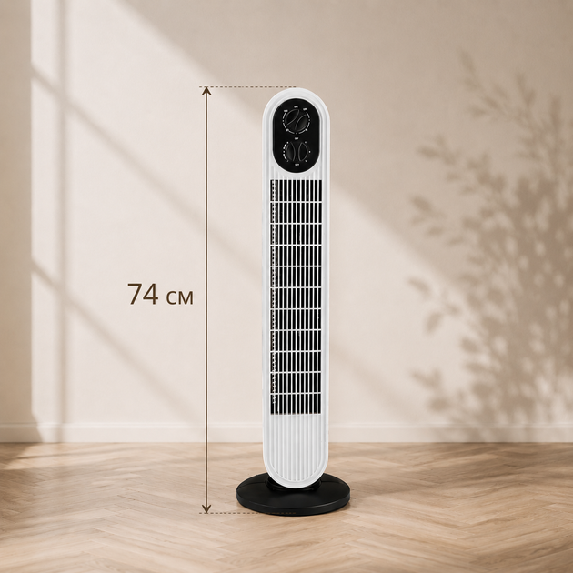 Домашний вентилятор напольный колонный с таймером и режимами обдува 500Вт Мощный бесшумный для дома и офиса - изображение 3