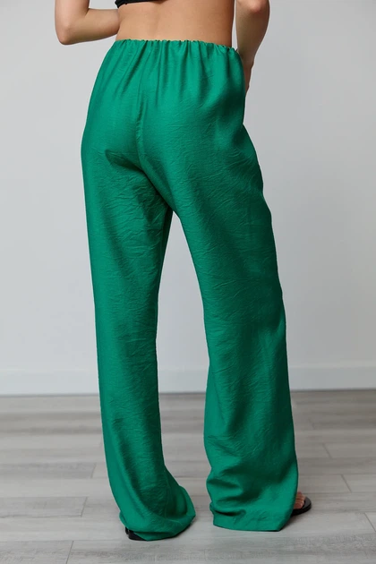 Штани жіночі Estilo повсякденна-casual льон жатка зелений 03-029 48р - Фото 3 Штани жіночі Estilo повсякденна-casual льон жатка зелений 03-029 48р - зображення 3