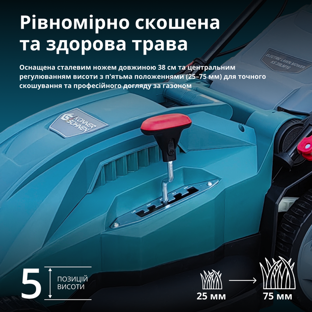 Електрична газонокосарка безщітковий двигун Könner & Söhnen KS 38LM-BL - зображення 5
