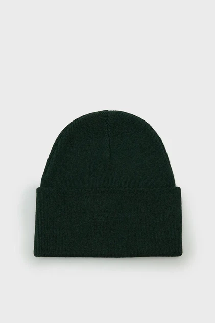 Чоловіча темно-зелена шапка DOUBLE LAYERED BEANIE Gant OS 9910031 - изображение 2