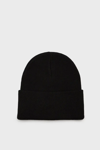 Чоловіча чорна шапка DOUBLE LAYERED BEANIE Gant OS 9910031 - Фото 3 Чоловіча чорна шапка DOUBLE LAYERED BEANIE Gant OS 9910031 - изображение 3