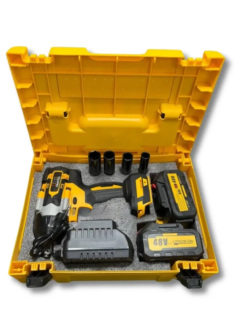 Гайковерт аккумуляторный ударный Krafftec Germany PRO 48V 8Ah 1500 Нм 3/4", желтый - Фото 7 Гайковерт аккумуляторный ударный Krafftec Germany PRO 48V 8Ah 1500 Нм 3/4", желтый - изображение 7