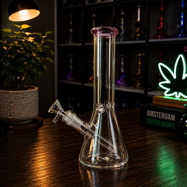 Стеклянный мини-кальян-бонг 26 см GT-065S Classic Clear - Фото 2 Стеклянный мини-кальян-бонг 26 см GT-065S Classic Clear - изображение 2