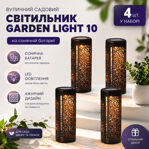 Вуличний садовий ажурний світильник Garden Light 10 - зображення 2
