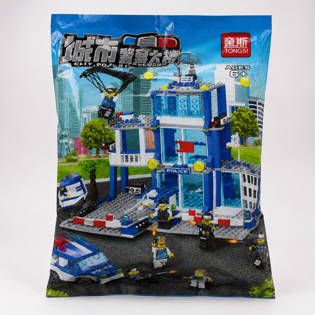 Конструктор SWAT Полицейский участок и спецтехника ~600 деталей синій - Фото 5 Конструктор SWAT Полицейский участок и спецтехника ~600 деталей синій - изображение 5