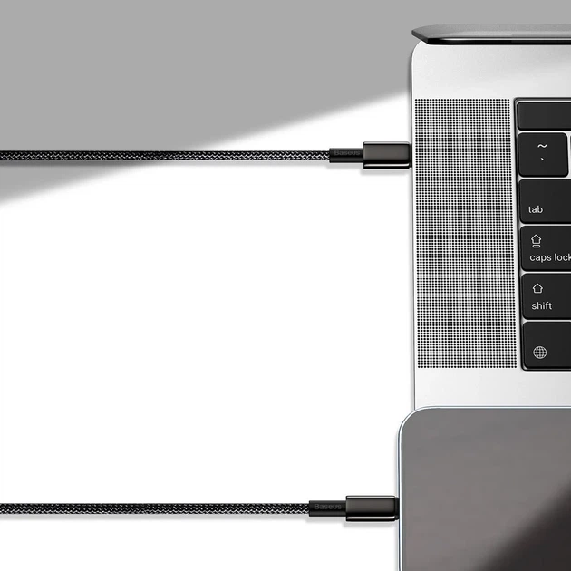 Кабель Baseus Power Delivery Quick Charge USB-C to USB-C 1m Black (CATWJ-01) - Фото 8 Кабель Baseus Power Delivery Quick Charge USB-C to USB-C 1m Black (CATWJ-01) - изображение 8