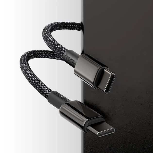 Кабель Baseus Power Delivery Quick Charge USB-C to USB-C 1m Black (CATWJ-01) - Фото 10 Кабель Baseus Power Delivery Quick Charge USB-C to USB-C 1m Black (CATWJ-01) - изображение 10