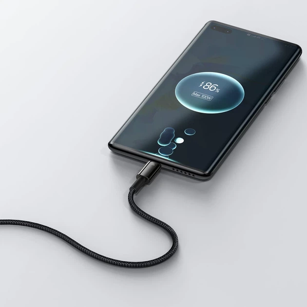 Кабель Baseus Tungsten Gold Fast Charging 100W USB-A to USB-C 1m Black (CAWJ000001) - Фото 10 Кабель Baseus Tungsten Gold Fast Charging 100W USB-A to USB-C 1m Black (CAWJ000001) - изображение 10