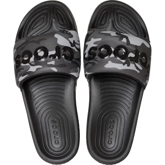 Чоловічі Крокс Шльопанці Камуфляж Слайд Чорні Crocs All Day Camouflage Slide Black/Grey (46-47, чорний) - Фото 4 Чоловічі Крокс Шльопанці Камуфляж Слайд Чорні Crocs All Day Camouflage Slide Black/Grey (46-47, чорний) - зображення 4