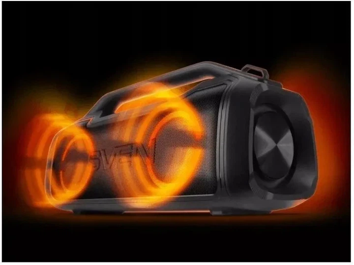Портативная Bluetooth колонка SVEN PS-390 Black 50 Вт, IPX5, TWS, RGB подсветка, Power Bank, USB Type-C, MicroSD - изображение 9
