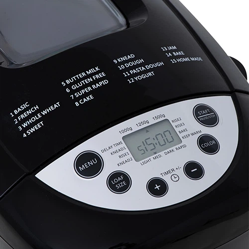 Домашняя хлебопечка Mesko MS 6022, 850 Вт, 15 программ, таймер, антипригарная форма, черная - изображение 3