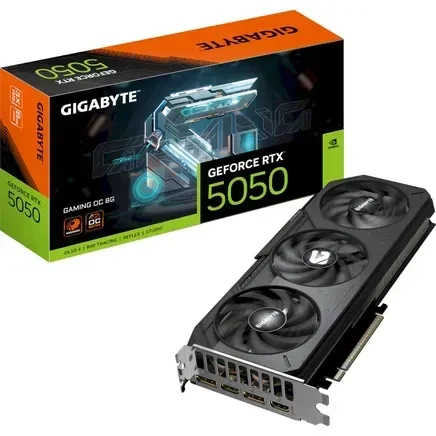Відеокарта Gigabyte GeForce RTX 5050 GAMING OC (GV-N5050GAMING OC-8GD) - Фото 1 Відеокарта Gigabyte GeForce RTX 5050 GAMING OC (GV-N5050GAMING OC-8GD) - зображення 1