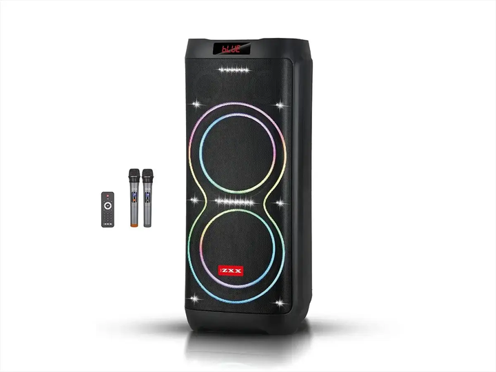 Большая музыкальная колонка ZXX Bluetooth портативная акустика для вечеринок и праздников с микрофонами USB TF AUX TWS LED - изображение 2