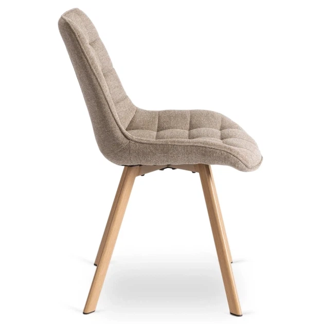 Стул MEBEL ELITE KATHY Бежевый ножки дуб ME.KATHY/BZ/D/T/K - Фото 4 Стул MEBEL ELITE KATHY Бежевый ножки дуб ME.KATHY/BZ/D/T/K - изображение 4