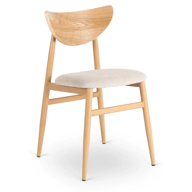 Стул MEBEL ELIT BRAGA Бежевый ножки дуб ME.BRAGA/KR/D/T/K - Фото 1 Стул MEBEL ELIT BRAGA Бежевый ножки дуб ME.BRAGA/KR/D/T/K - изображение 1