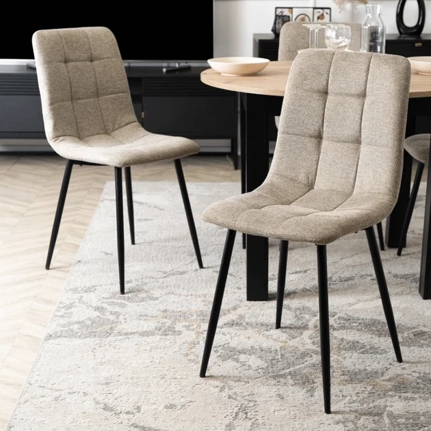 Стул MEBEL ELITE PERU 2 Бежевый ножки черные ME.PERU2/BZ/T/K - Фото 5 Стул MEBEL ELITE PERU 2 Бежевый ножки черные ME.PERU2/BZ/T/K - изображение 5