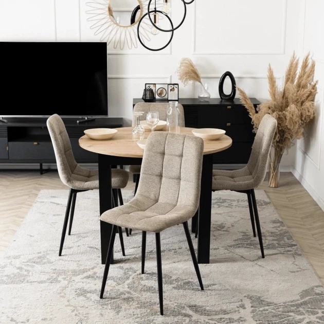 Стул MEBEL ELITE PERU 2 Бежевый ножки черные ME.PERU2/BZ/T/K - Фото 6 Стул MEBEL ELITE PERU 2 Бежевый ножки черные ME.PERU2/BZ/T/K - изображение 6