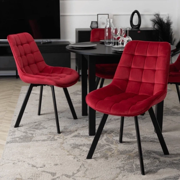 Стул MEBEL ELITE RICK Velvet Бордовый ножки черные ME.RICK/BOR/V/K - Фото 8 Стул MEBEL ELITE RICK Velvet Бордовый ножки черные ME.RICK/BOR/V/K - изображение 8