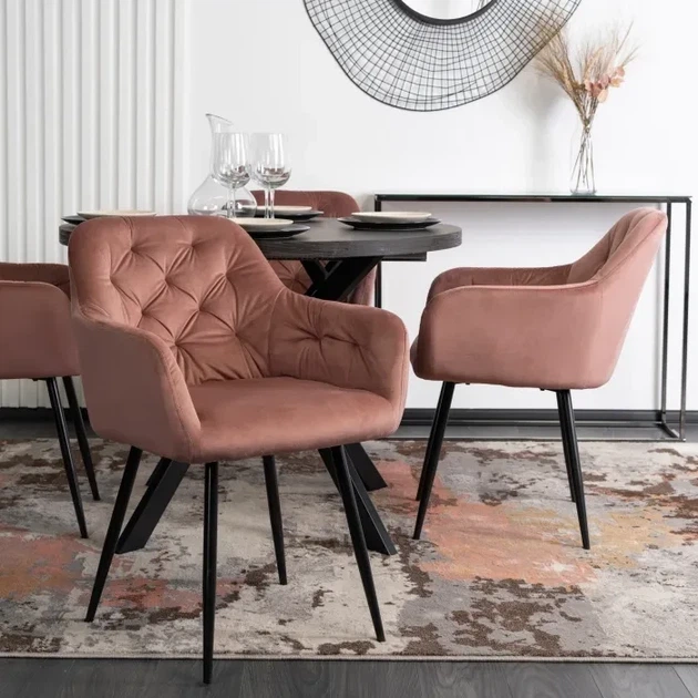 Стілець MEBEL ELITE VIKI Velvet Рожевий ніжки чорні ME.VIKI/R/V/K - Фото 2 Стілець MEBEL ELITE VIKI Velvet Рожевий ніжки чорні ME.VIKI/R/V/K - зображення 2