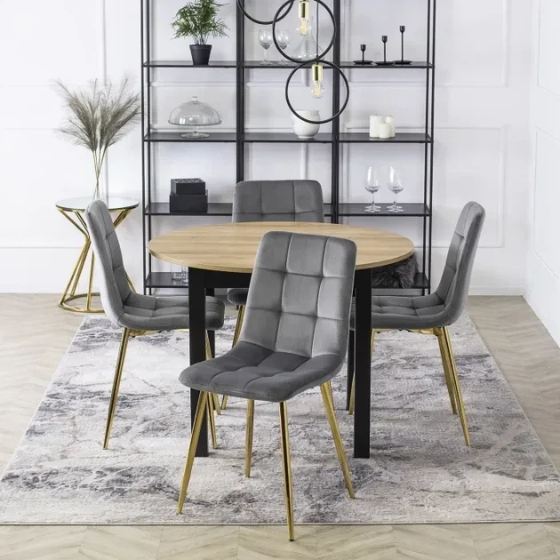 Стул бархатный YORK Velvet, Серый / Золотой (MEBEL ELITE) ME.YORK/P/ZL/V/K - Фото 2 Стул бархатный YORK Velvet, Серый / Золотой (MEBEL ELITE) ME.YORK/P/ZL/V/K - изображение 2