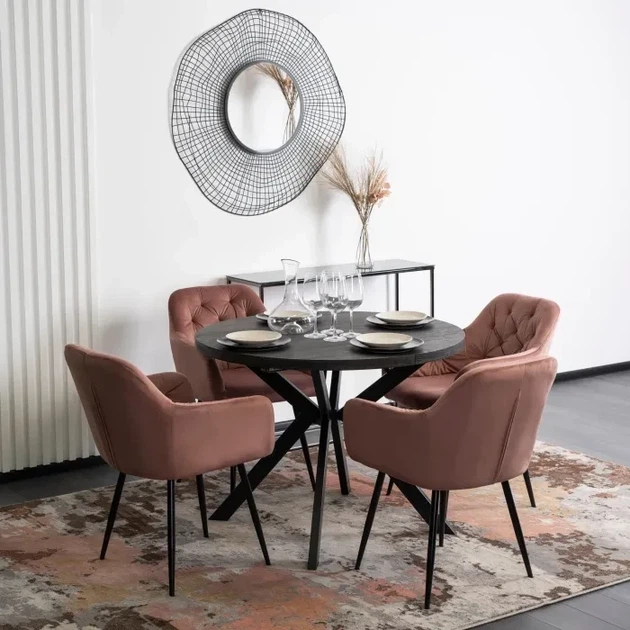 Стілець MEBEL ELITE VIKI Velvet Рожевий ніжки чорні ME.VIKI/R/V/K - Фото 6 Стілець MEBEL ELITE VIKI Velvet Рожевий ніжки чорні ME.VIKI/R/V/K - зображення 6