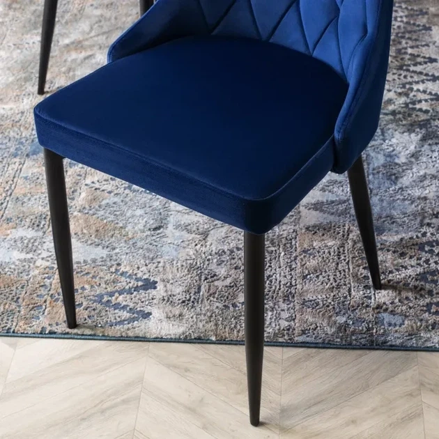 Стул MEBEL ELITE CORK Velvet Темно-синий ножки черные ME.CORK/GR/V/K - изображение 6