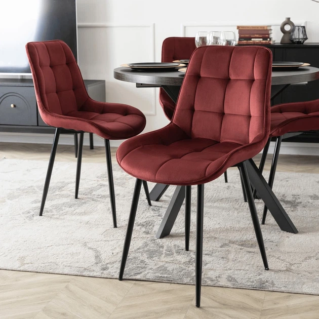 Стул MEBEL ELITE CHRIS Бордовый велюр ME.CHRIS/BOR/CZ/V/K - изображение 8