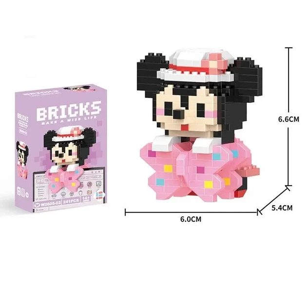 Конструктор фігурка BRICKS Мікі Маус + Мінні Маус підвісна Набір 2 шт - Фото 4 Конструктор фігурка BRICKS Мікі Маус + Мінні Маус підвісна Набір 2 шт - зображення 4