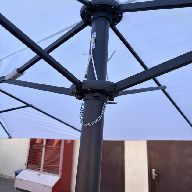 Парасолька садова подвійна 4.5×2.8 м з ручкою - Фото 3 Парасолька садова подвійна 4.5×2.8 м з ручкою - зображення 3